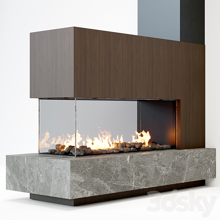 Fireplace modern 62 3DS Max - thumbnail 1