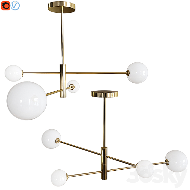 Ceiling chandelier Lumion ESTELLE 4418 \/ 4C 3DS Max - thumbnail 1