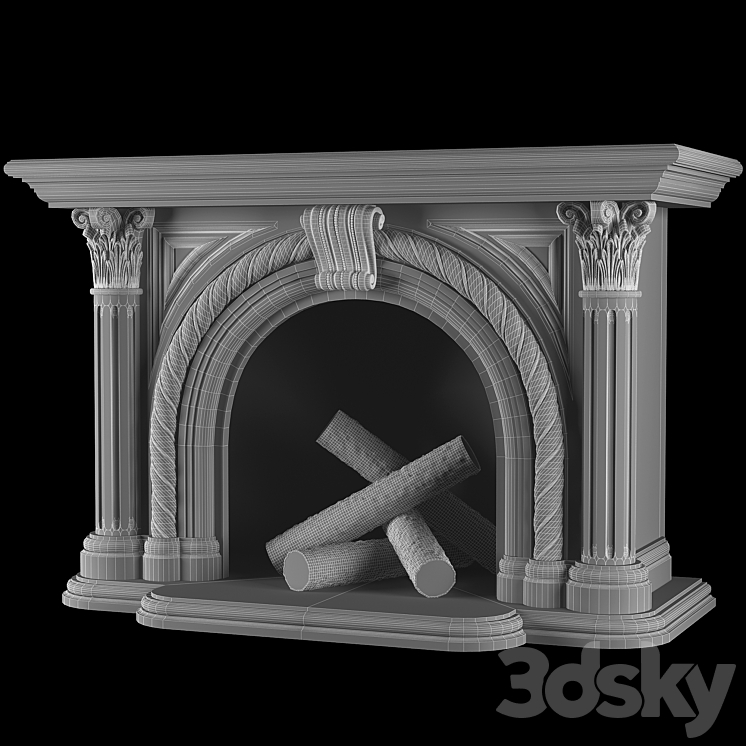venice fireplace 3D Model