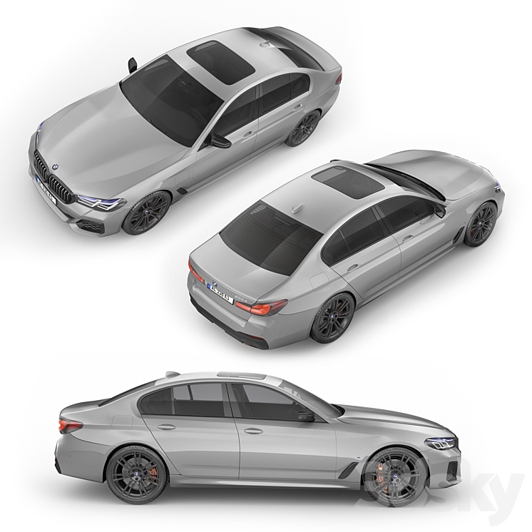 BMW 5-Series G30 M 2021 3D Model
