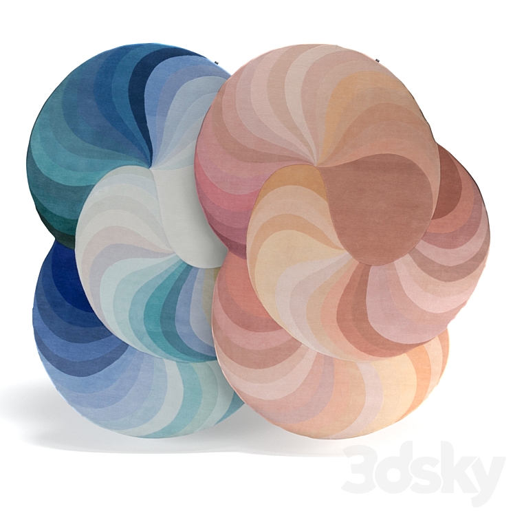 Slinkie rug by CC-Tapis - Carpets - 3D model