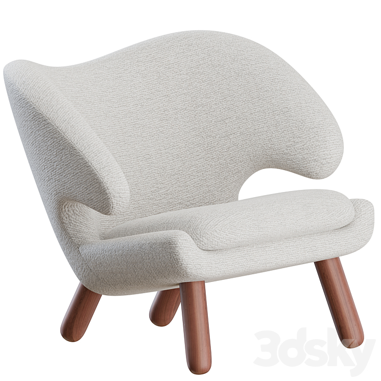 Pelican Chair by Finn Juhl 3D Model Free