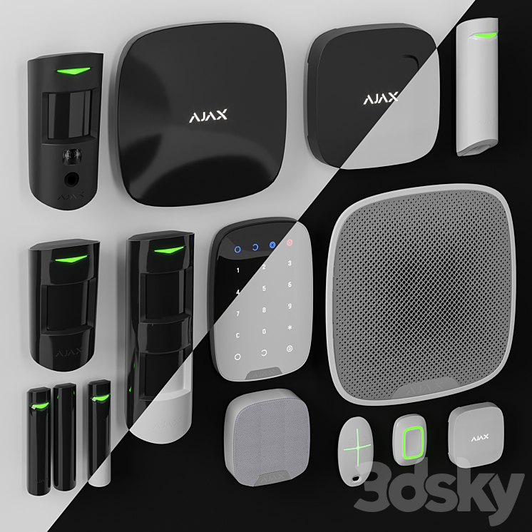 Security alarm system Ajax 3DS Max - thumbnail 2
