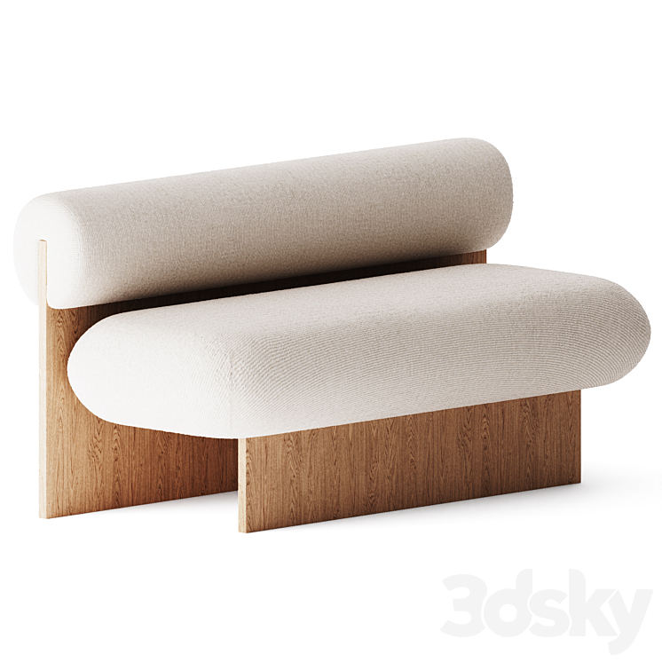 L’Art Double Lounge Chair by Fomu 3DS Max - thumbnail 1