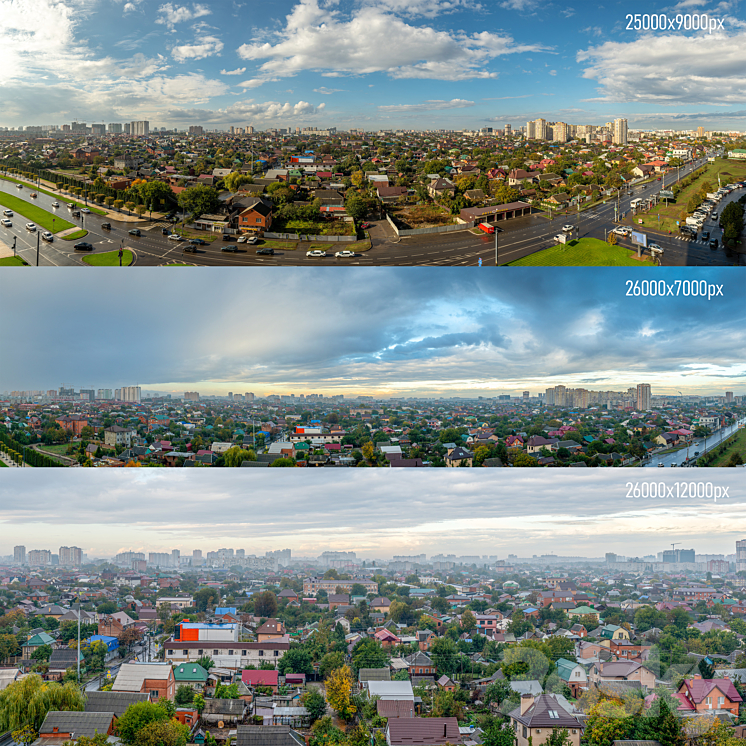 Panoramas on Krasnodar 3D Model