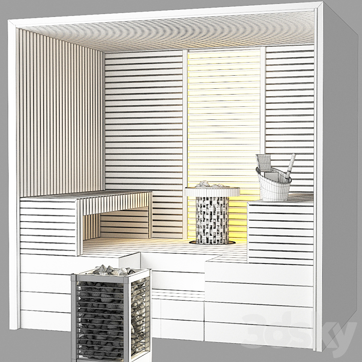 Harvia sauna 3D Model