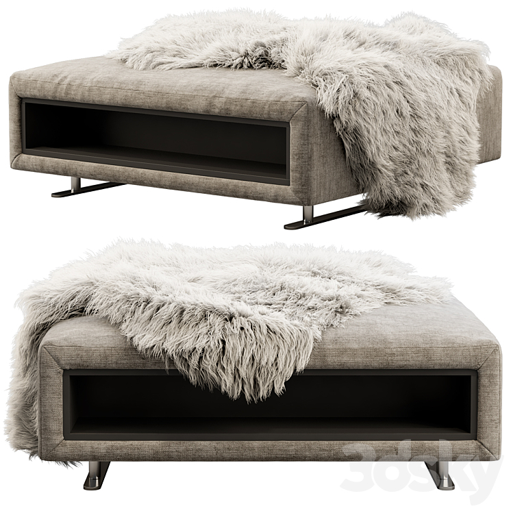 BoConcept Hampton footstool with storage 3DS Max - thumbnail 1