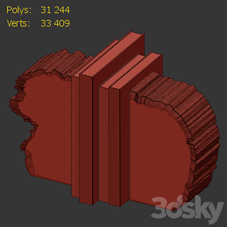 Bookend opia 3DS Max - thumbnail 2