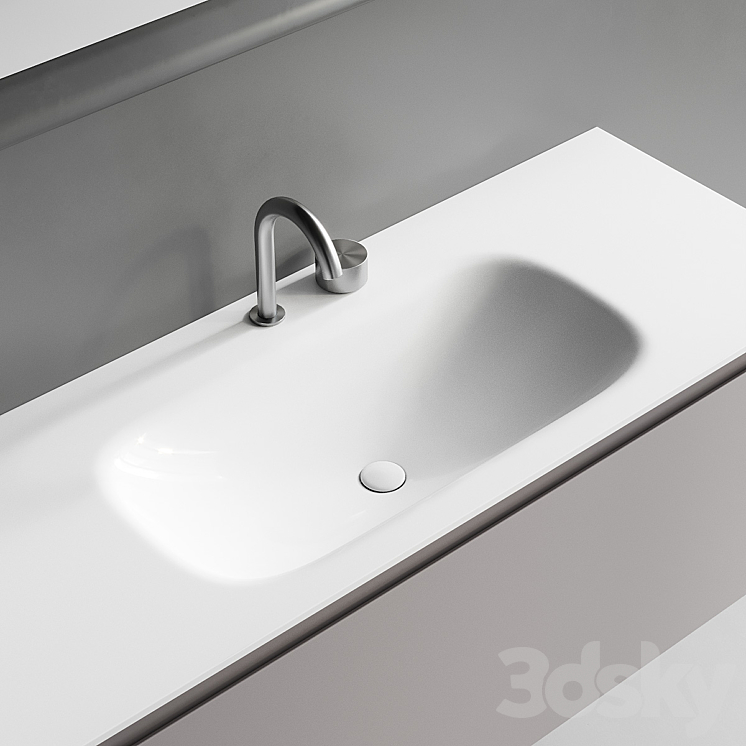 Falper Edge Vanity Unit Set 2 3D Model
