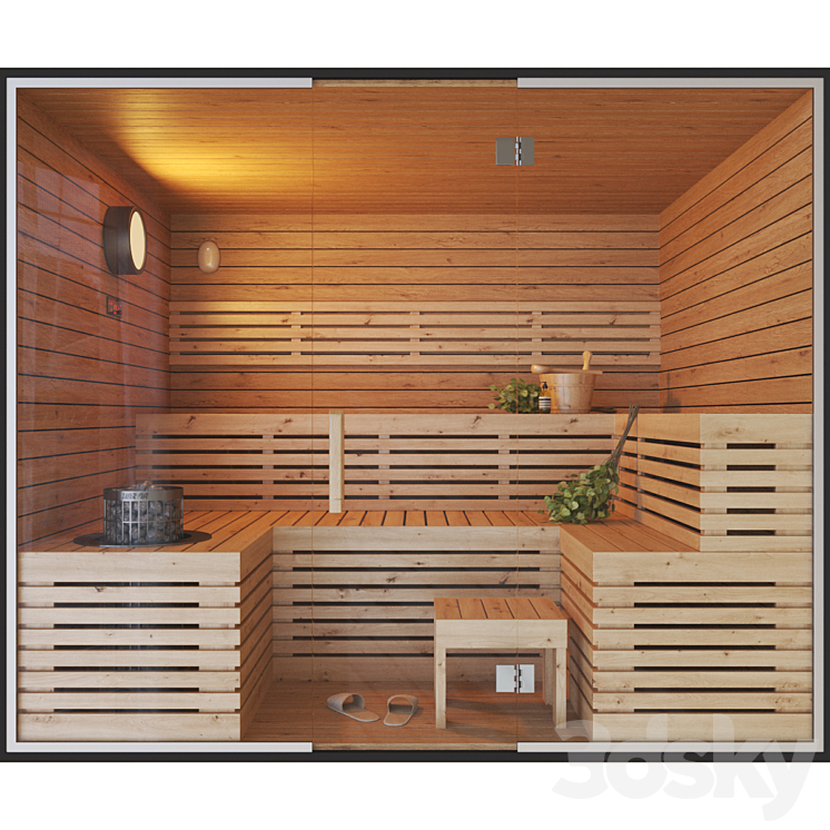Finnish Sauna 2 3DS Max - thumbnail 1