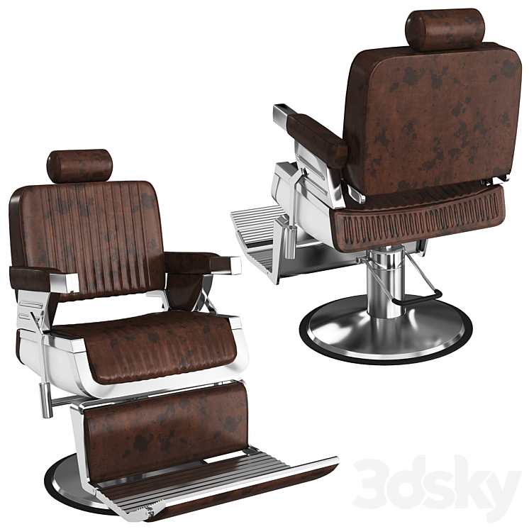 Barber Shop Chair 3DS Max - thumbnail 1