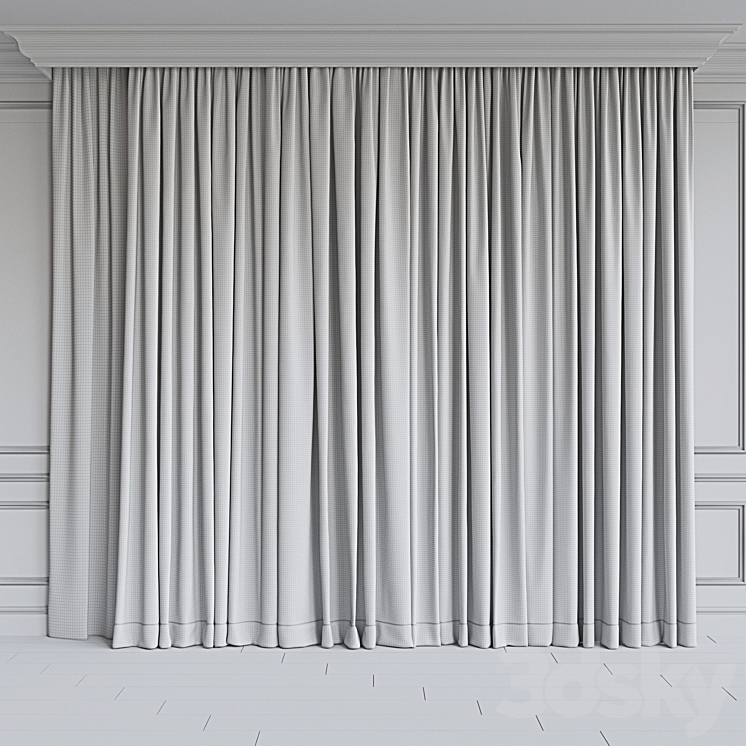 Set of curtains 90 3D Model