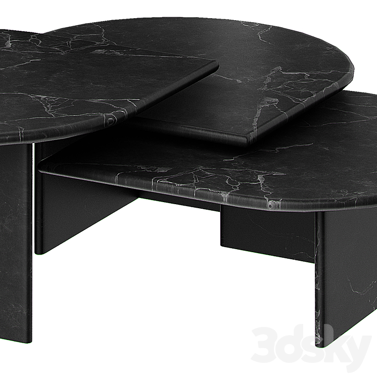 Eichholtz Coffee Table Naples set of 3 3D Model Free