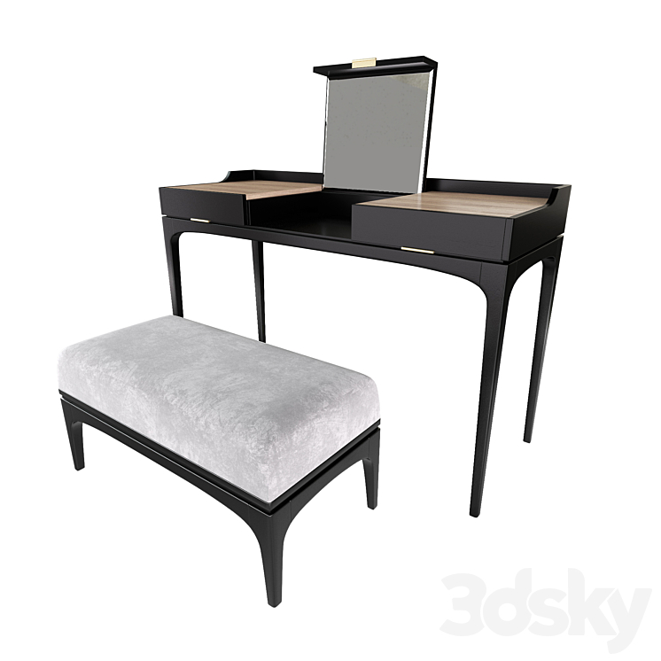 Tynd dressing table Tynd bench 3DS Max - thumbnail 1