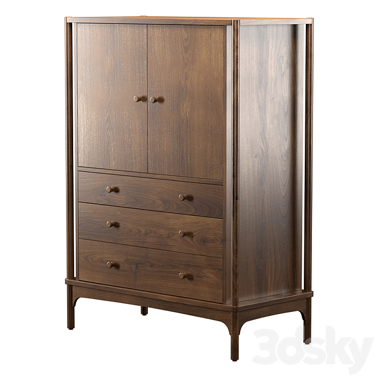 Stickley grove gentleman's chest Sideboard & Chest of drawer 3D model
