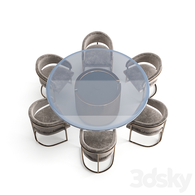 Visionnaire dining set 3D Model