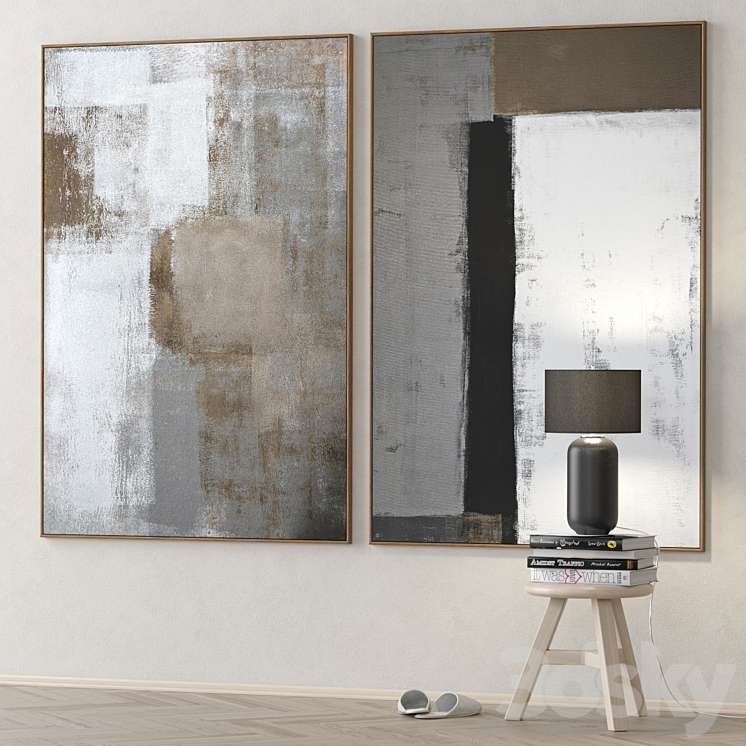 Large Living Room Wall Art C-118 3DS Max - thumbnail 2