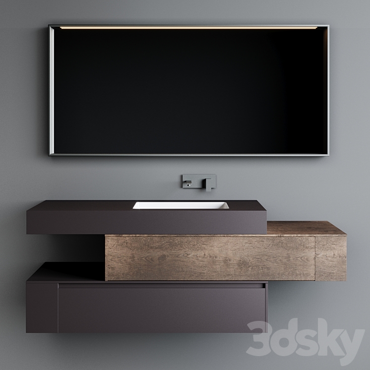 01 Vanity unit By Ideagroup - Bathroom furniture - 3D model
