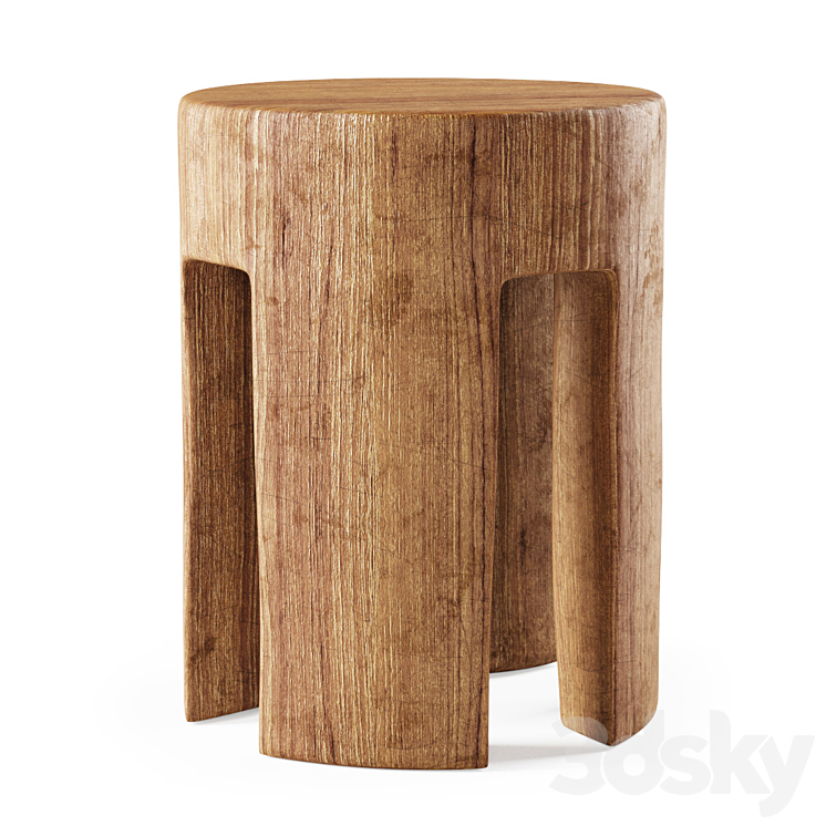 Wooden stool By Pols Potten \/ Wooden stool 3DS Max - thumbnail 1