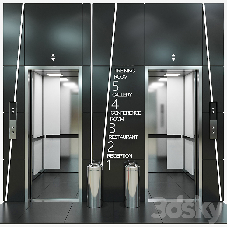 Elevator 4 3DS Max Model - thumbnail 1