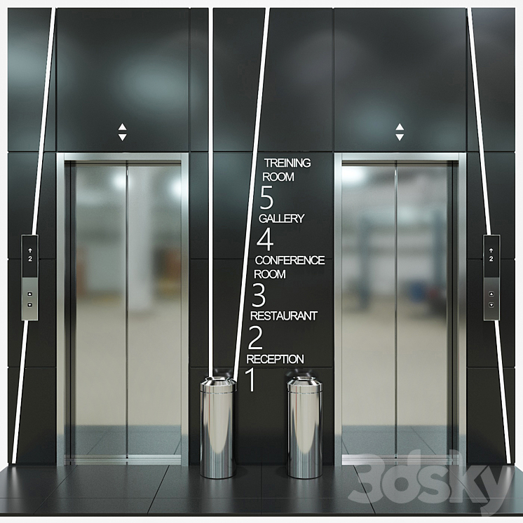 Elevator 4 3DS Max Model - thumbnail 2