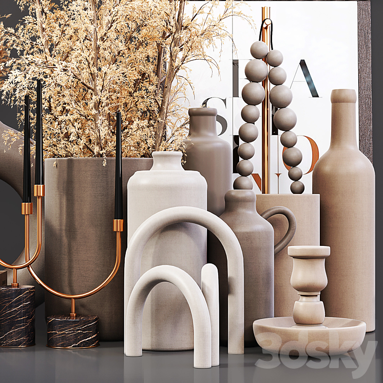 Dry decorativ set 3D Model