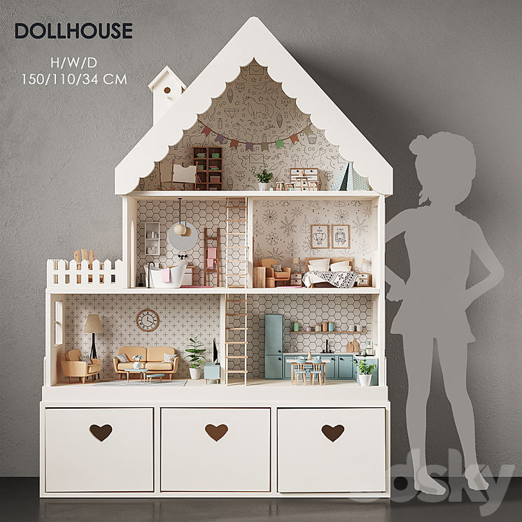 Dollhouse 3DS Max Model - thumbnail 2