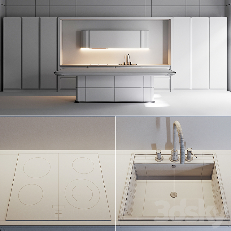 PHILOSOPHY kitchen from PHILIPP SELVE factory 3DS Max - thumbnail 2