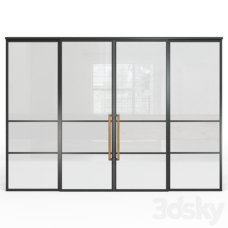 Glass partition (Loft) 6 3D Model