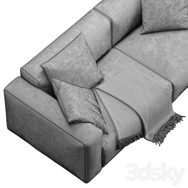 Bolton sofa by Poliform Sofa 3D model