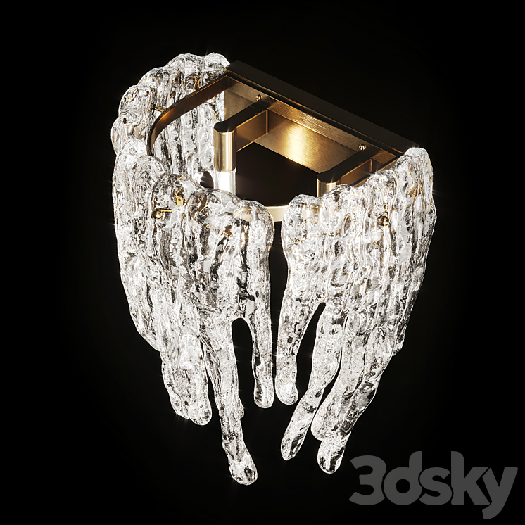 Ice sconce spring wall lampatron 3D Model