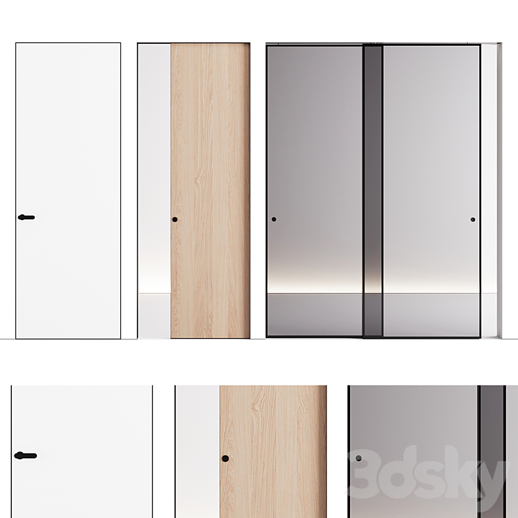 Lualdi doors set 3DS Max - thumbnail 1
