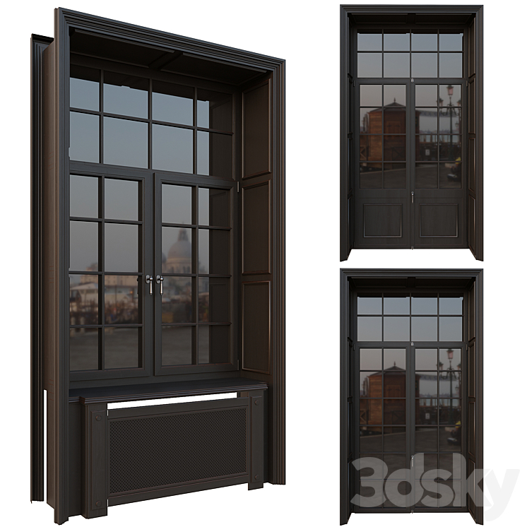 AVE Classic French Windows 3DS Max - thumbnail 2