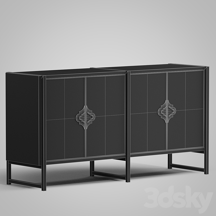 Melange classic credenza Sideboard & Chest of drawer 3D model