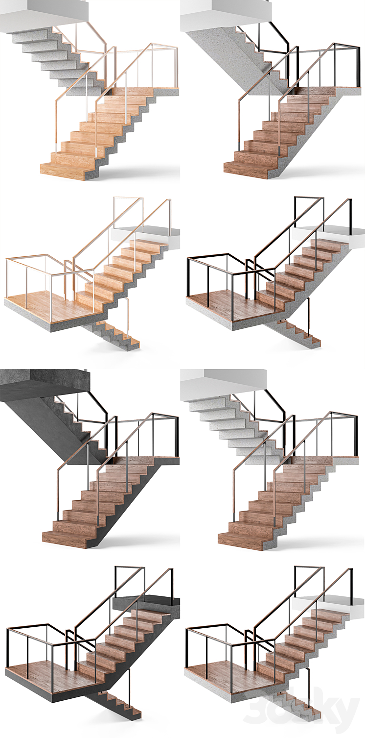 Concrete ladder 3D Model