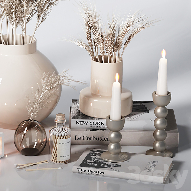 Neutral Decorative Set 04 3D Model