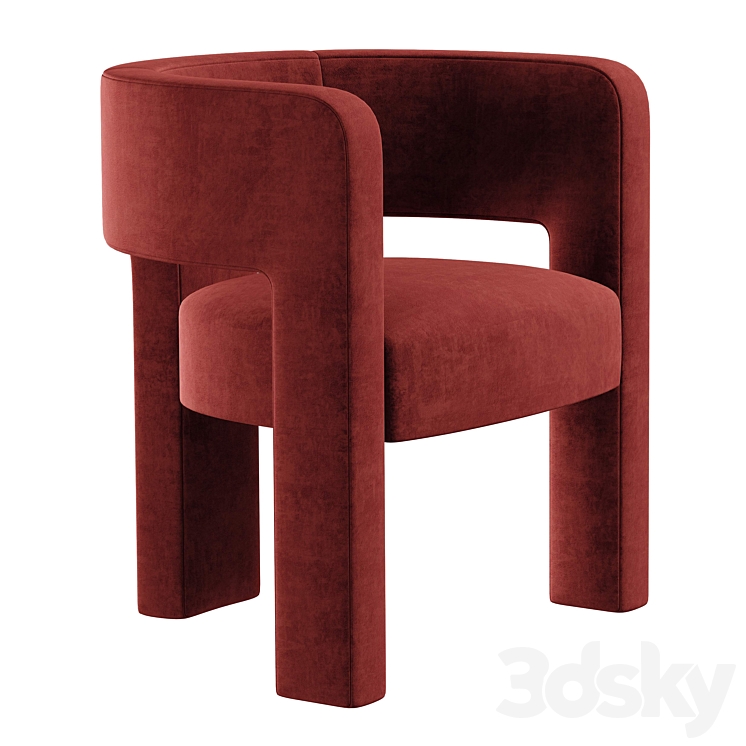 Crate and Barrel Sculpt Chair Arm chair 3D model