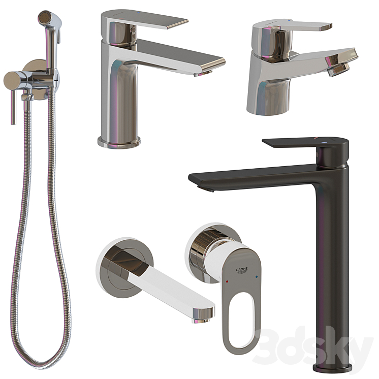 Clever & Grohe faucet set 3DS Max - thumbnail 1