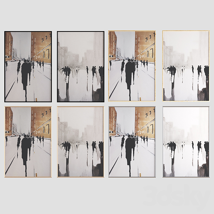 Canvas painting with frame 044 3D Model
