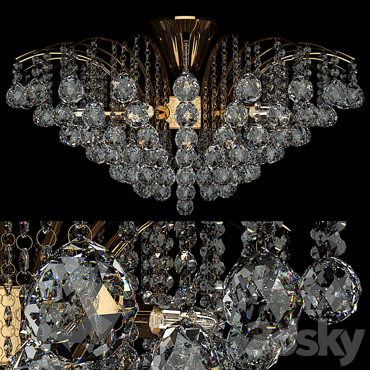 Crystal Chandelier 3DS Max - thumbnail 1