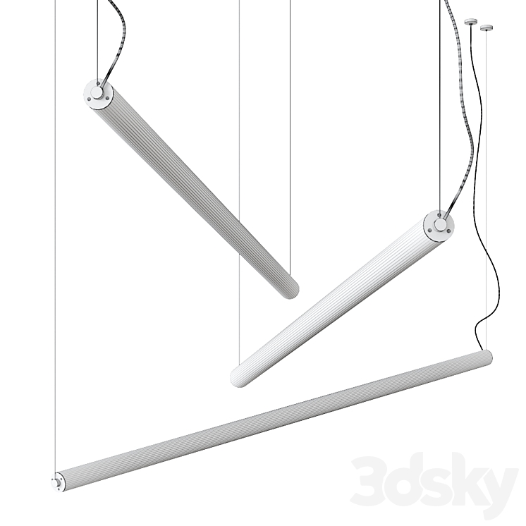 Tube Pendant H by lichtprojekte Pendant Lamp 3D Model Free