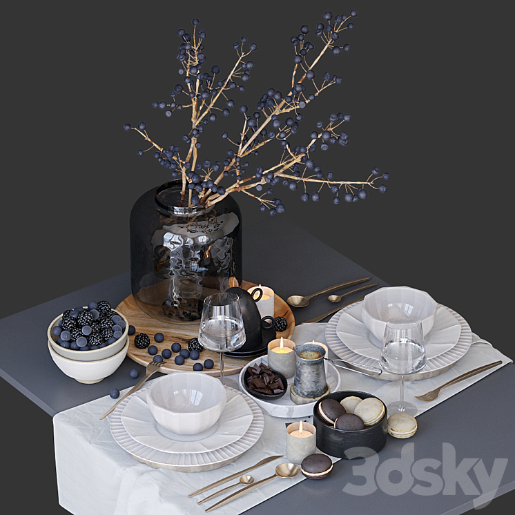Table setting 46 3D Model