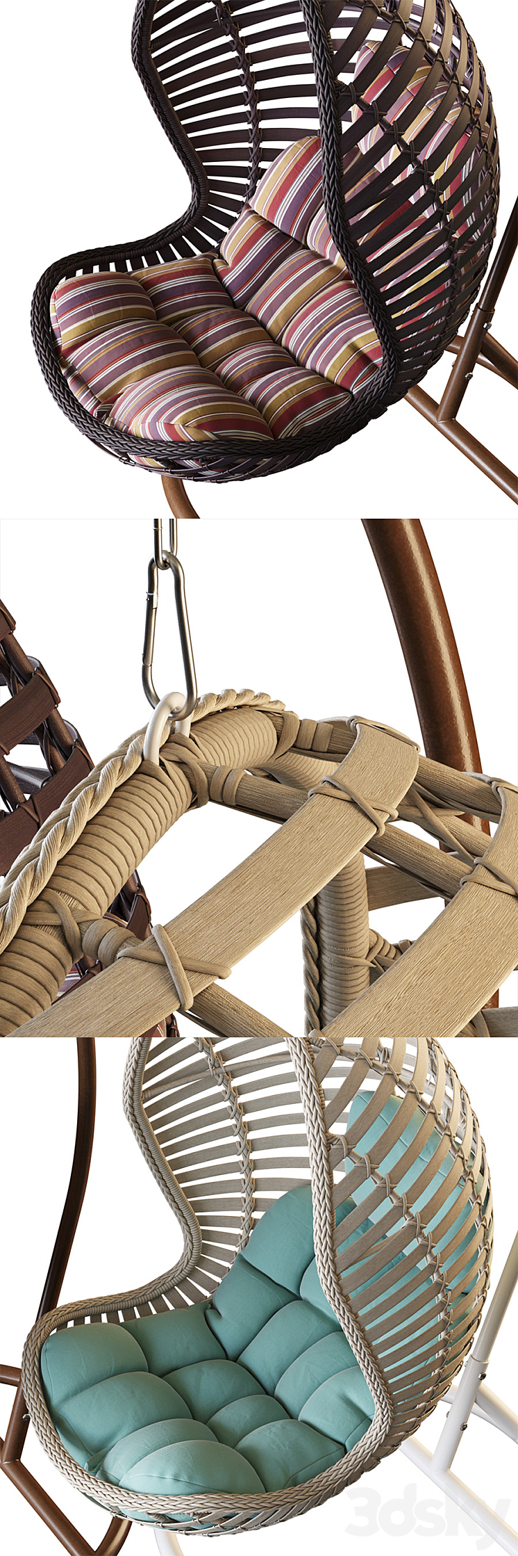 Hanging chair Afina 3DS Max - thumbnail 2