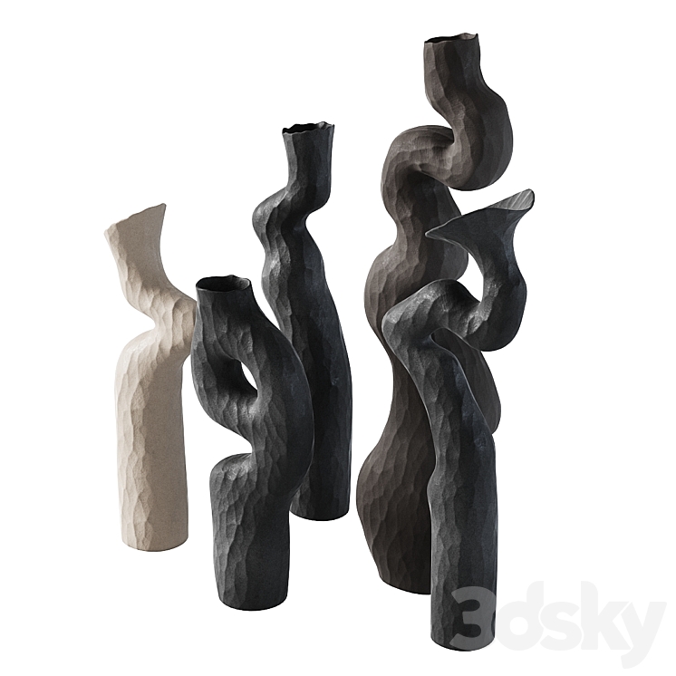 Landscaping Human Form Vases 3D Model