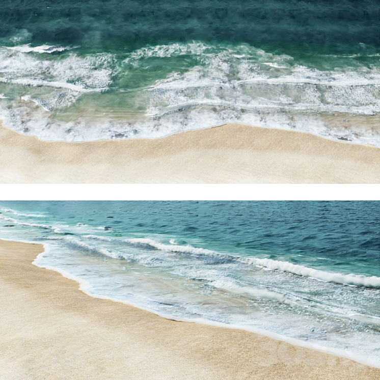 Beach waves 3D Model