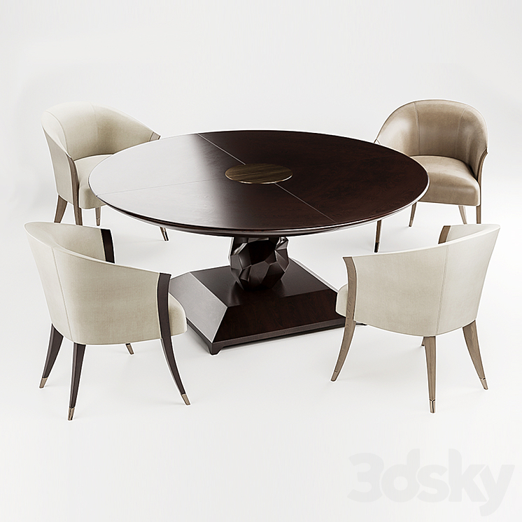 Delilah chair and Daliesque table by Christopher Guy 3DS Max - thumbnail 1
