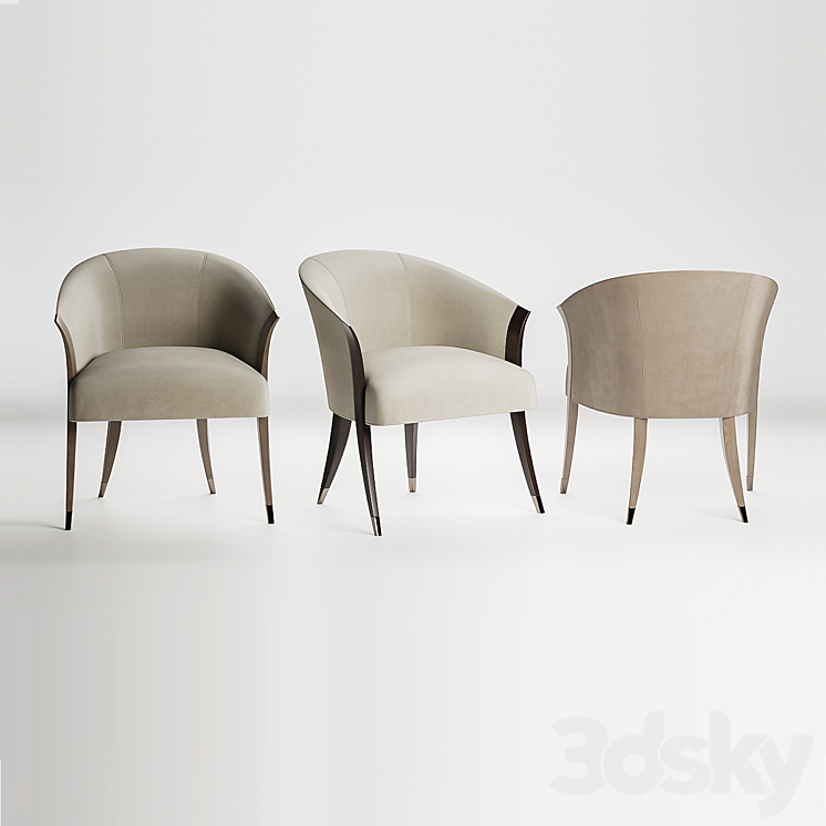 Delilah chair and Daliesque table by Christopher Guy 3DS Max - thumbnail 2