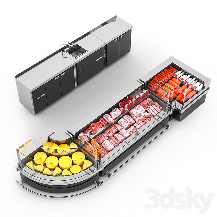 Refrigerated display cases ARONA 3D Model