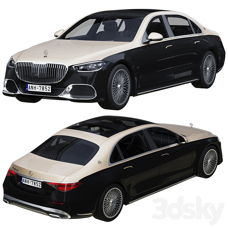 Mercedes-benz S-class Maybach 2021 3D Model