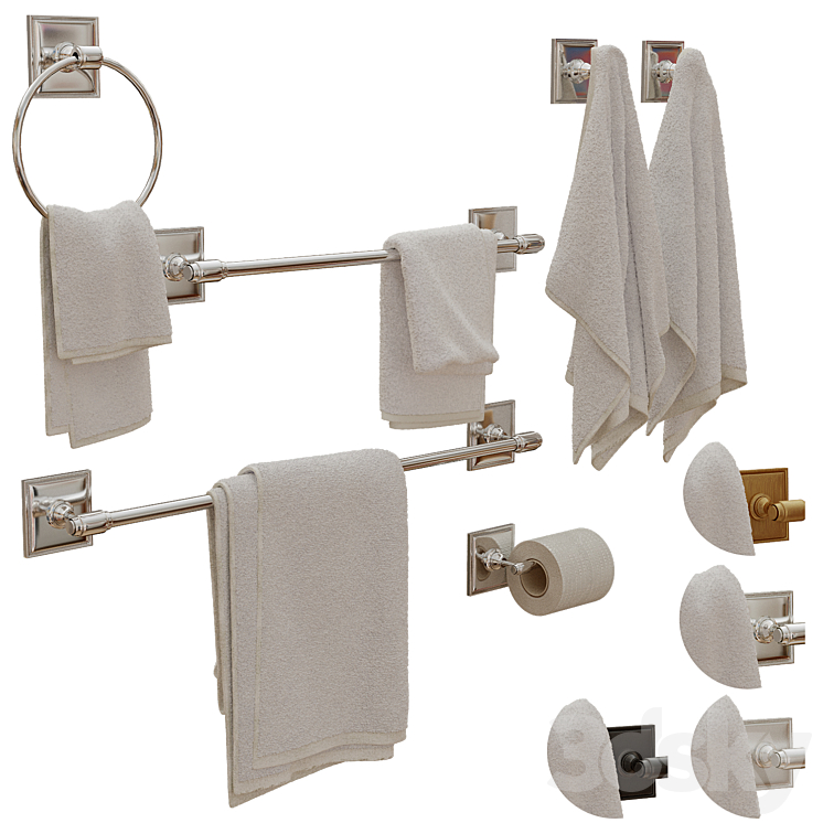 [3DSKY] Pearson Bathroom Hardware Pottery Barn 3D Model NEW UPDATE 2023